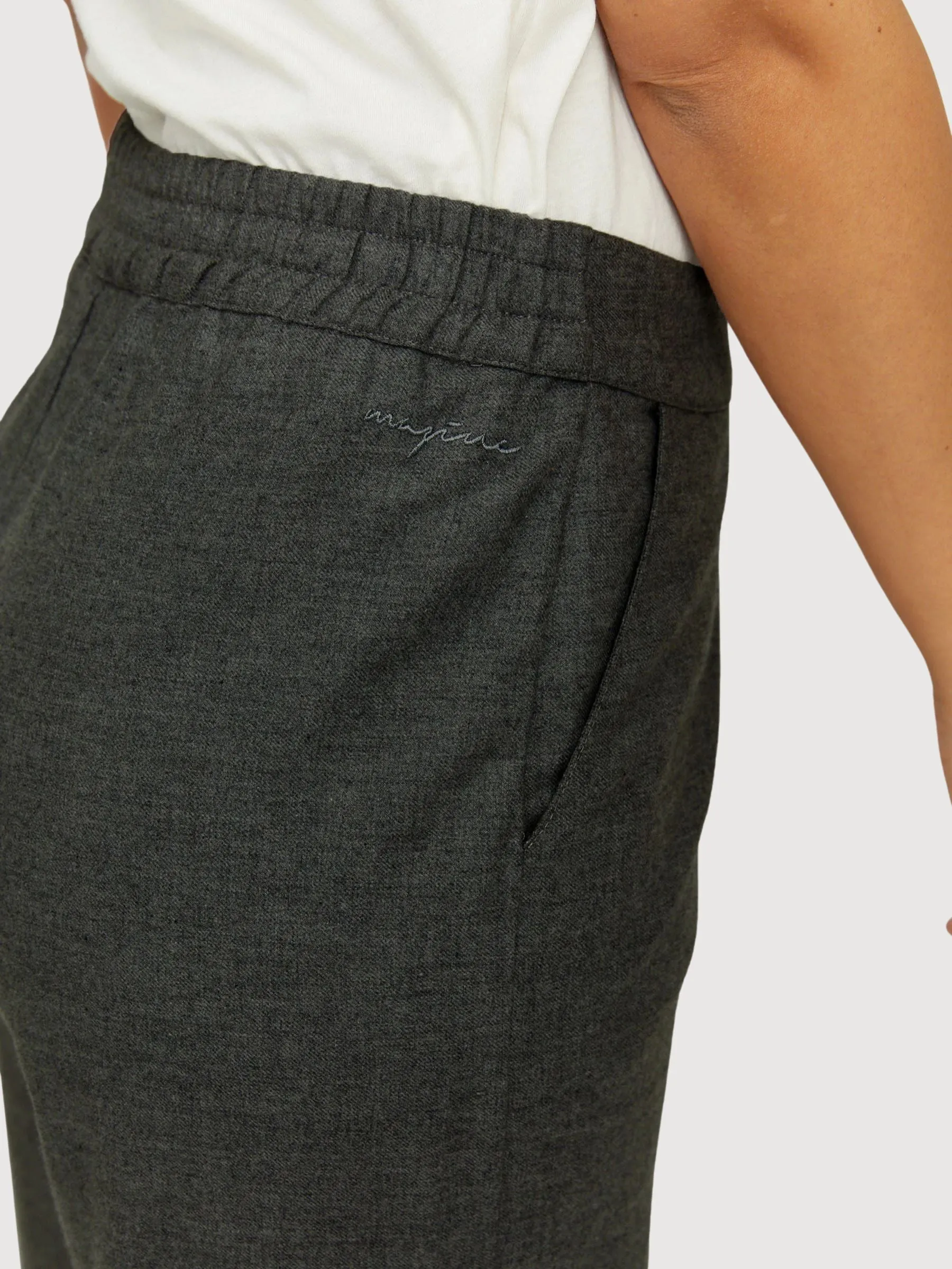 Barana Pants Anthracite Melange Women | Mazine