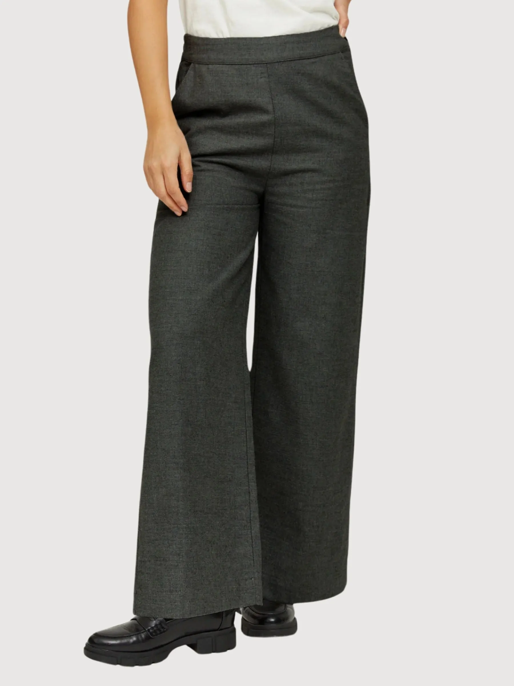 Barana Pants Anthracite Melange Women | Mazine