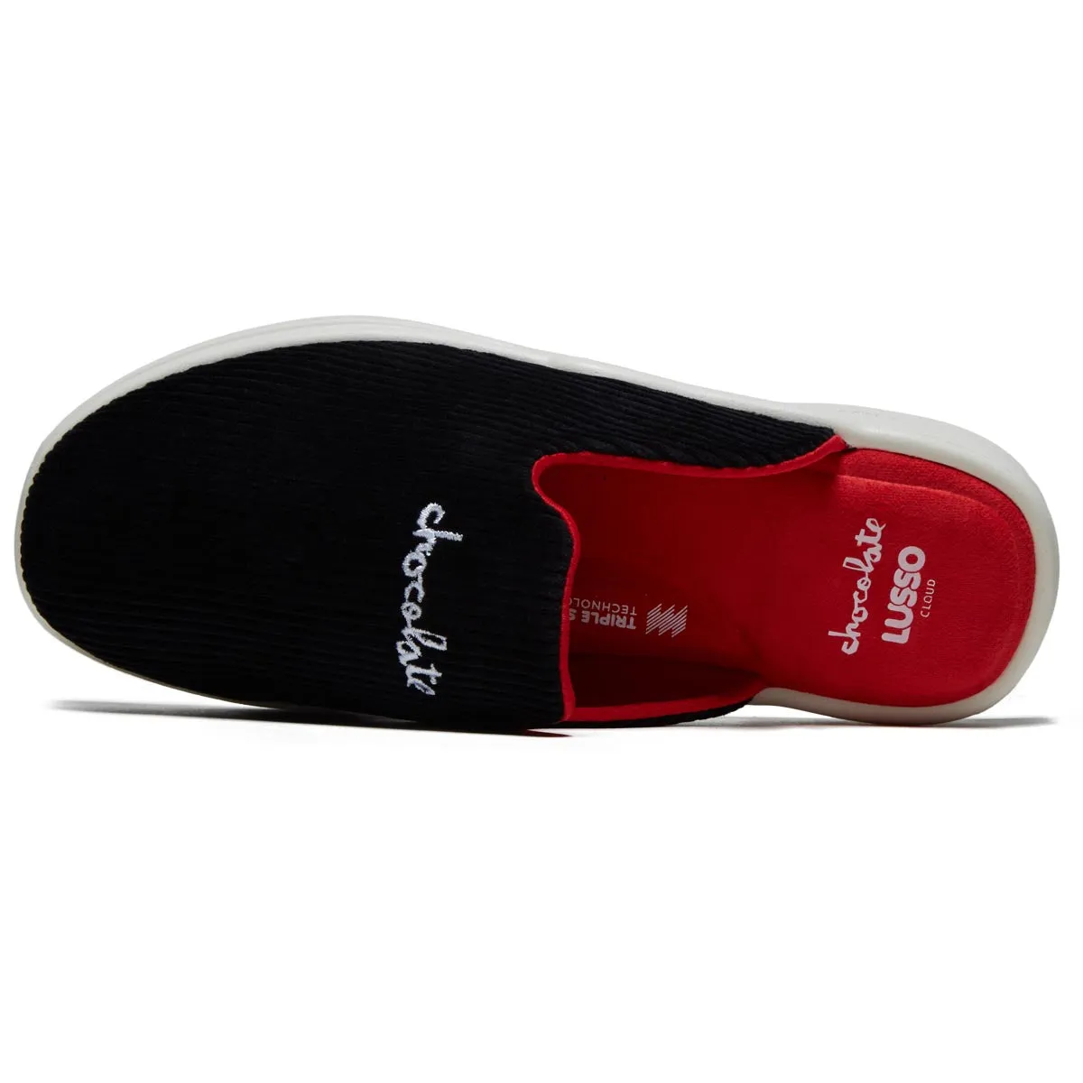 Chocolate x Lusso Pelli Slide Shoes - Black