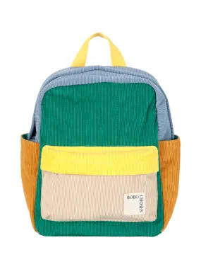 Colorblock Padded Corduroy Backpack