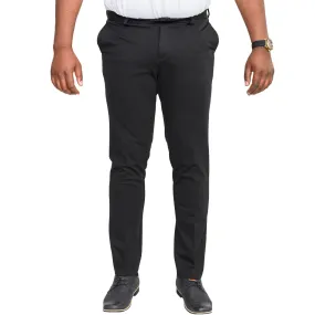 D555 Mens Yarmouth Big & Tall Kingsize Four Way Stretch Trousers - Black