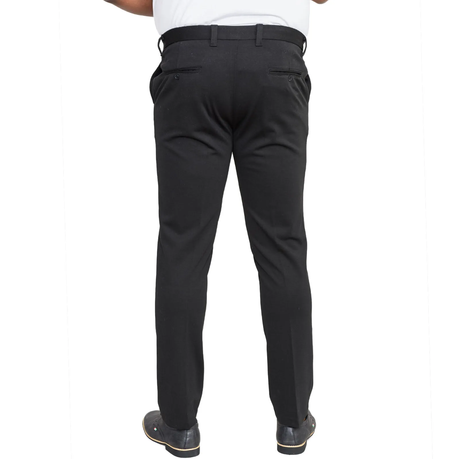 D555 Mens Yarmouth Big & Tall Kingsize Four Way Stretch Trousers - Black