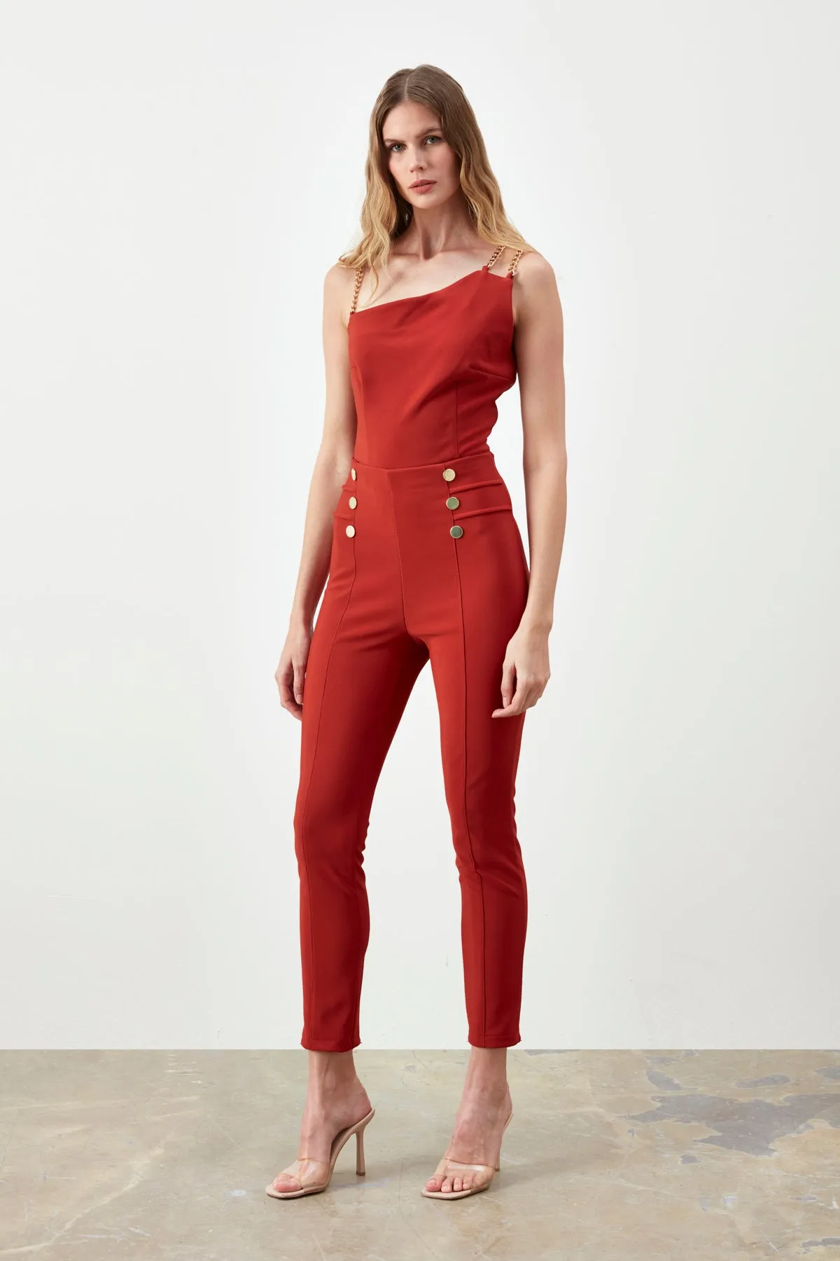Dügmeme Detailed Trousers -