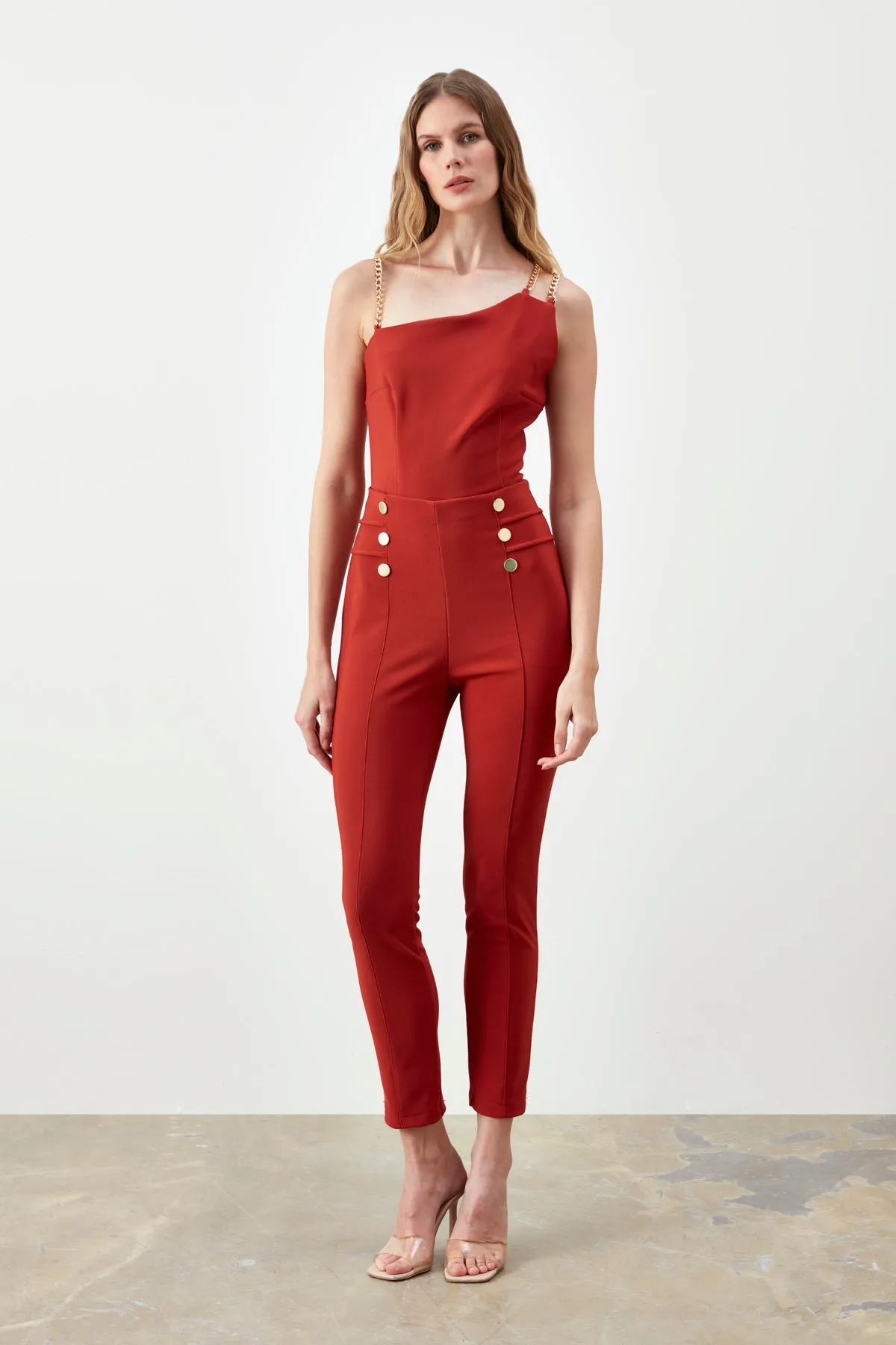 Dügmeme Detailed Trousers -