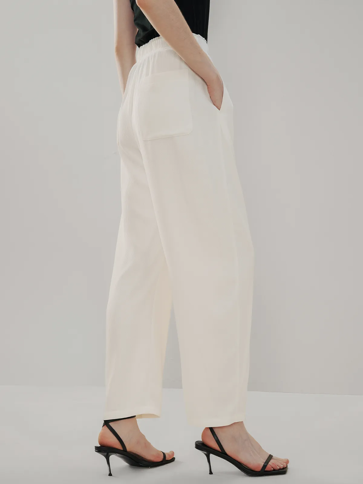 Drawstring Wide Leg Pants