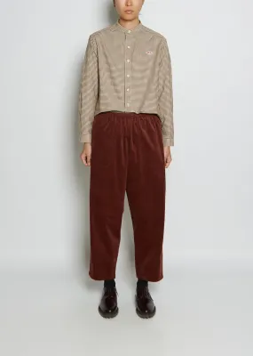 Easy Cotton Velvet Pants — Brick