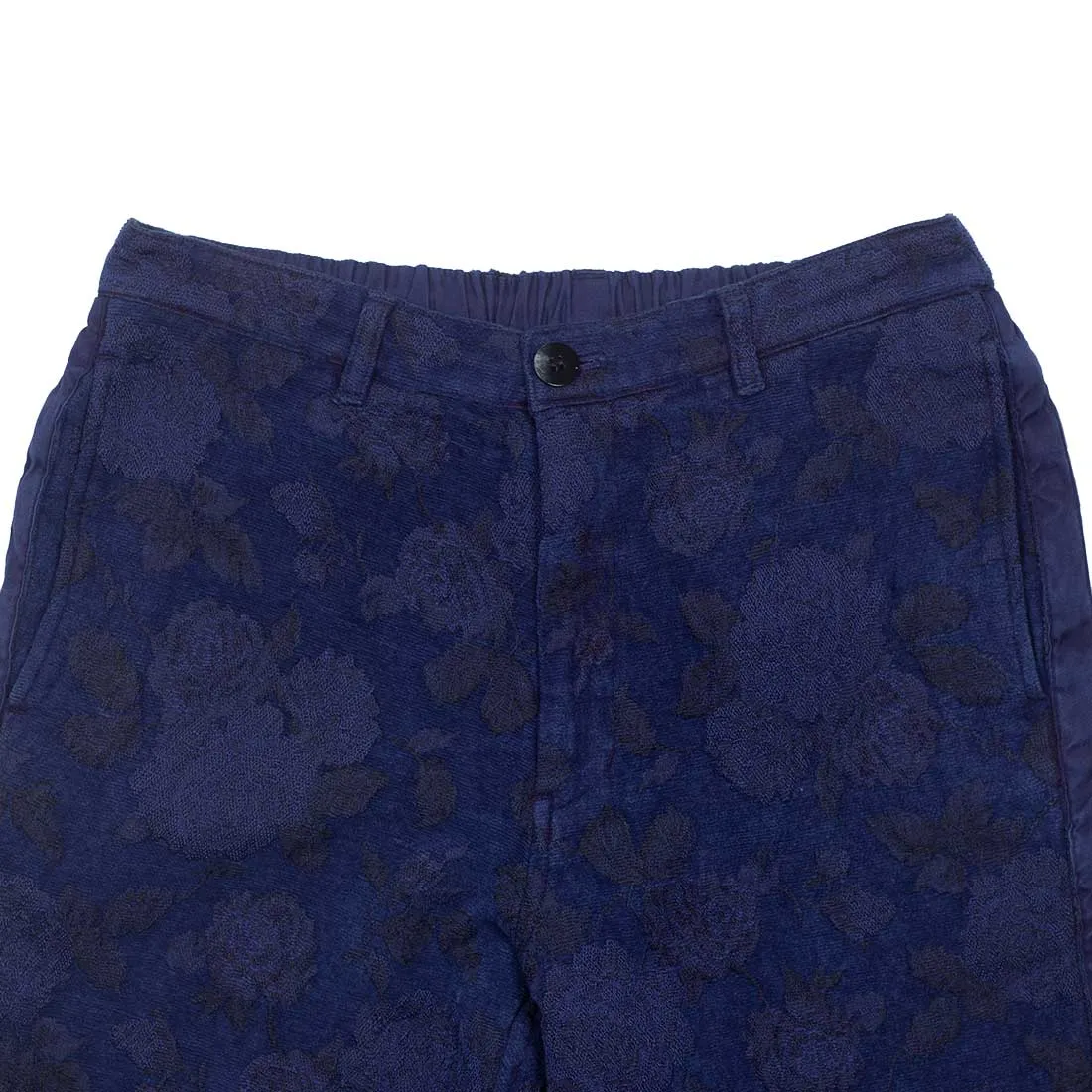 Easy pants in hand-dyed indigo Gobelin paisley cotton tapestry fabric