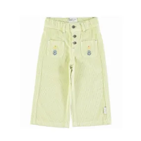 Girls Corduroy Trousers (Lime Green)