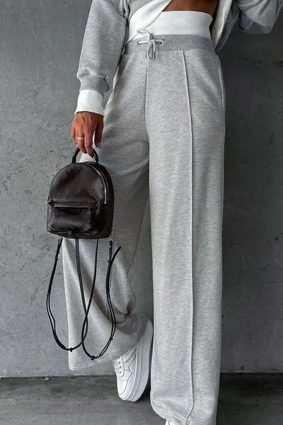 Hooded Top and Drawstring Pants Set