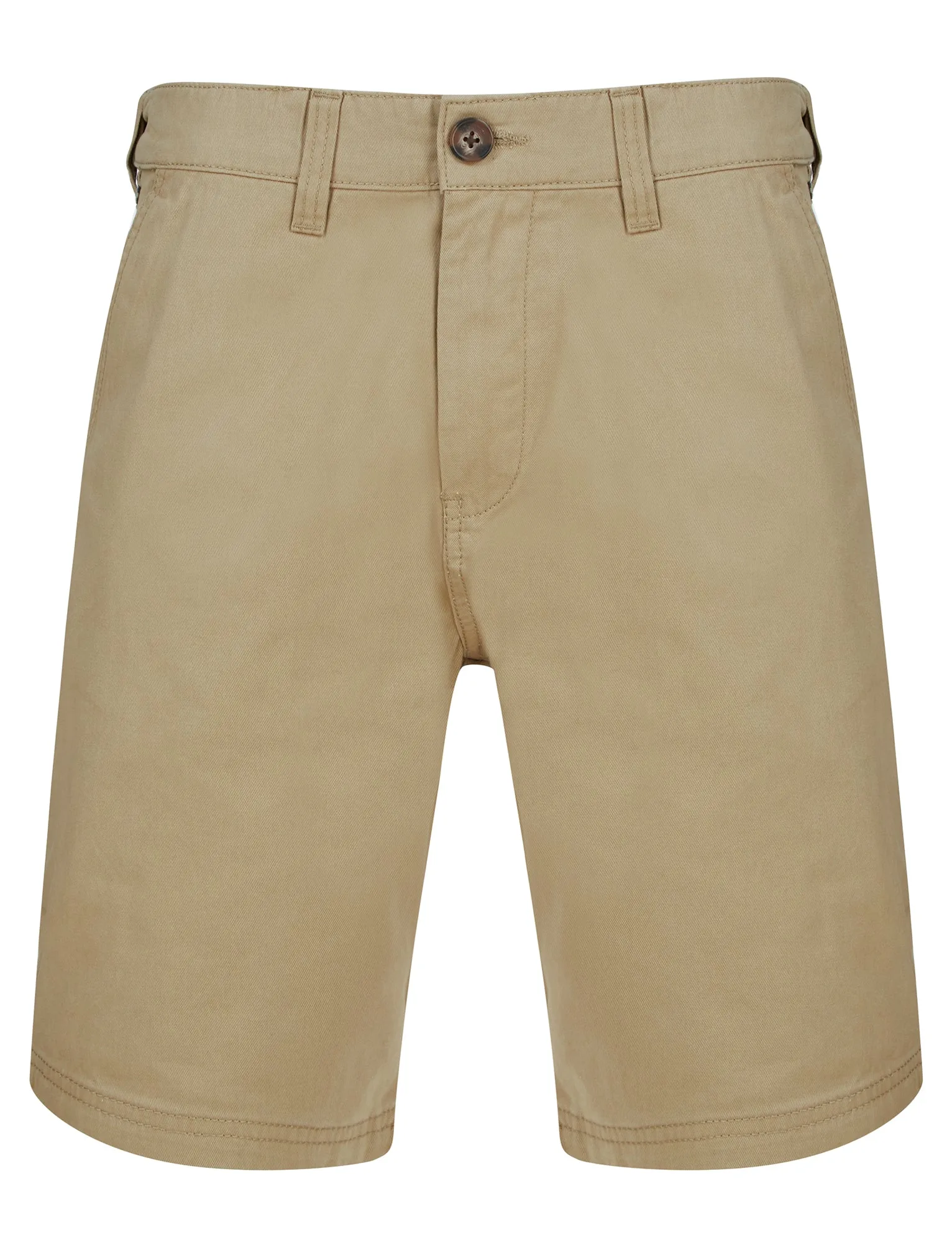 Kynance Cotton Twill Chino Shorts in Stone - Kensington Eastside
