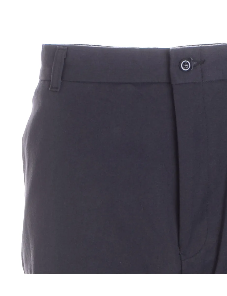 Label Dark Grey Cropped Cargo Trousers