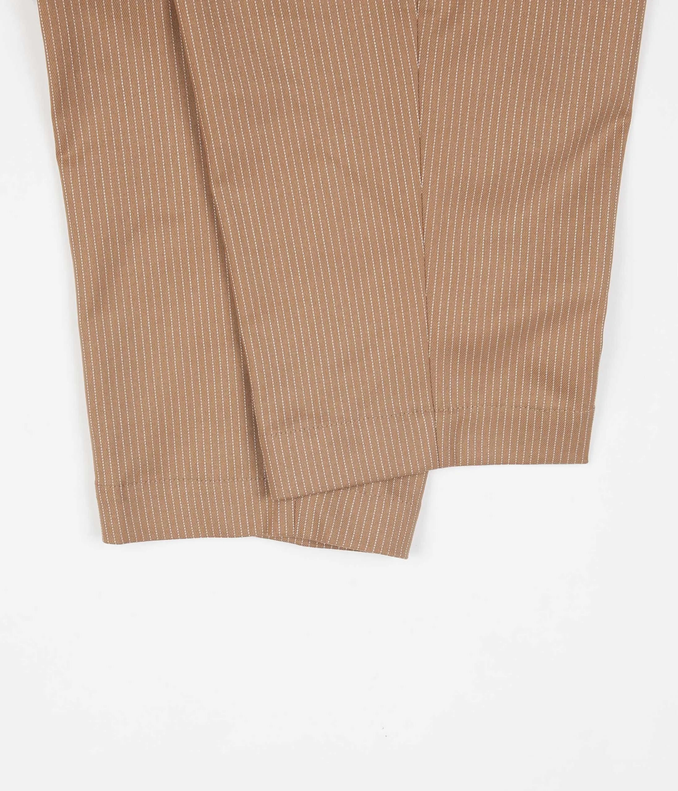 Libertine-Libertine Helterskelter Trousers - Camel / White Pinstripe