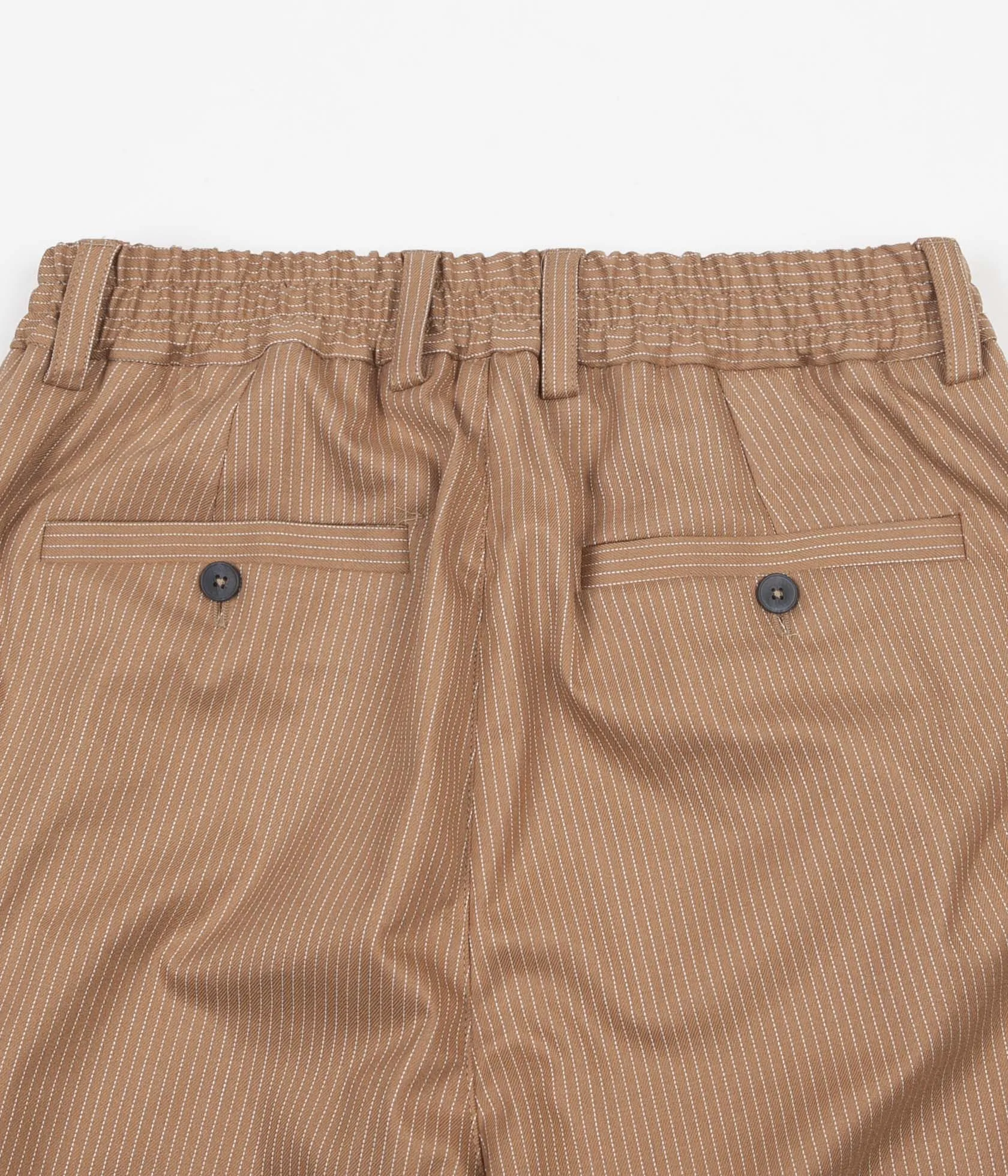 Libertine-Libertine Helterskelter Trousers - Camel / White Pinstripe