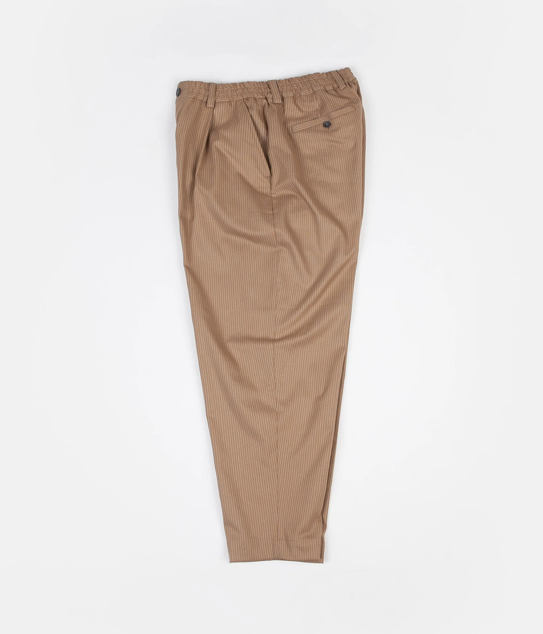 Libertine-Libertine Helterskelter Trousers - Camel / White Pinstripe