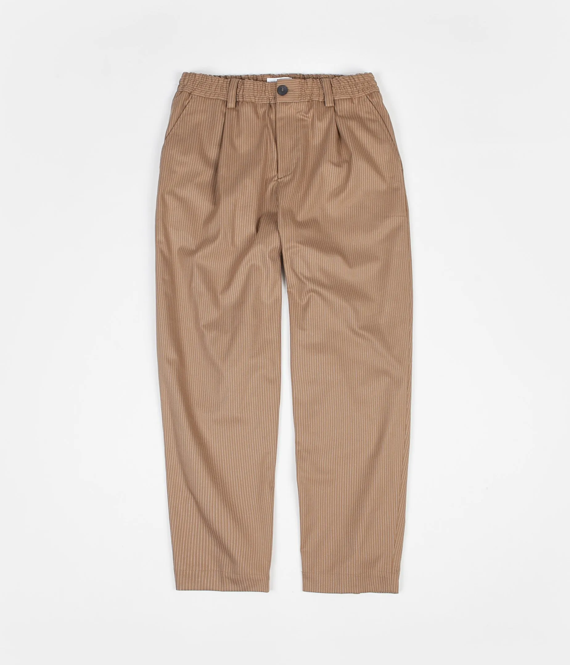 Libertine-Libertine Helterskelter Trousers - Camel / White Pinstripe