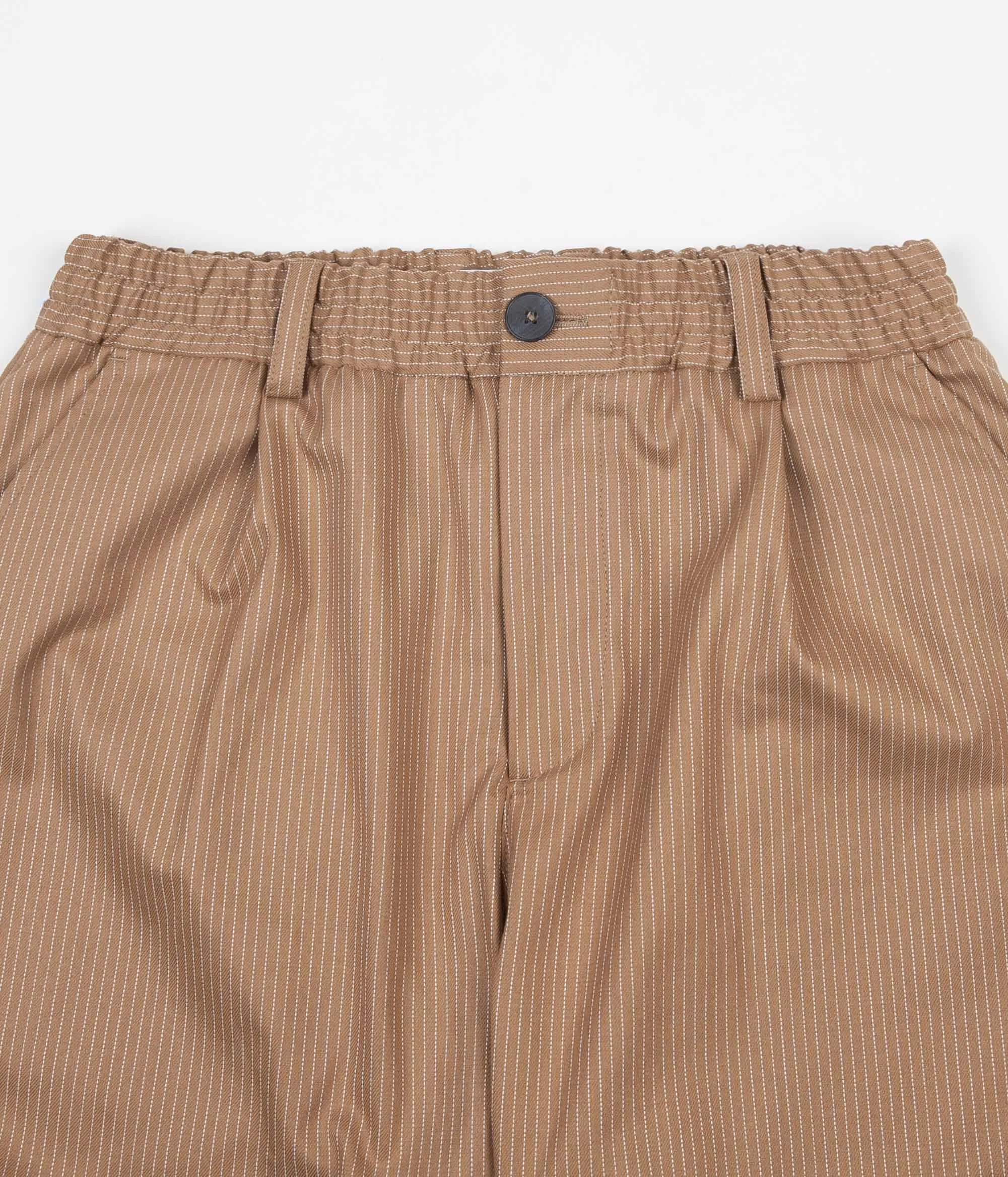 Libertine-Libertine Helterskelter Trousers - Camel / White Pinstripe