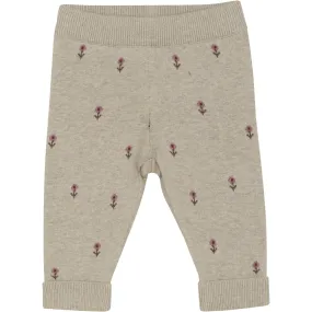 Minymo Brown Melange Pants Knit