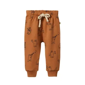 Nature Baby Sunday Trackpants - Bluegrass Bears Pecan