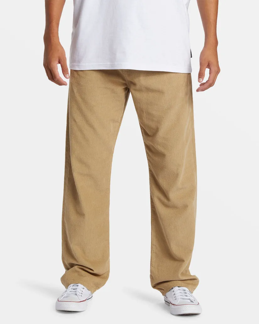 Quiksilver Landers Corduroy Straight Fit Pants - TWILL