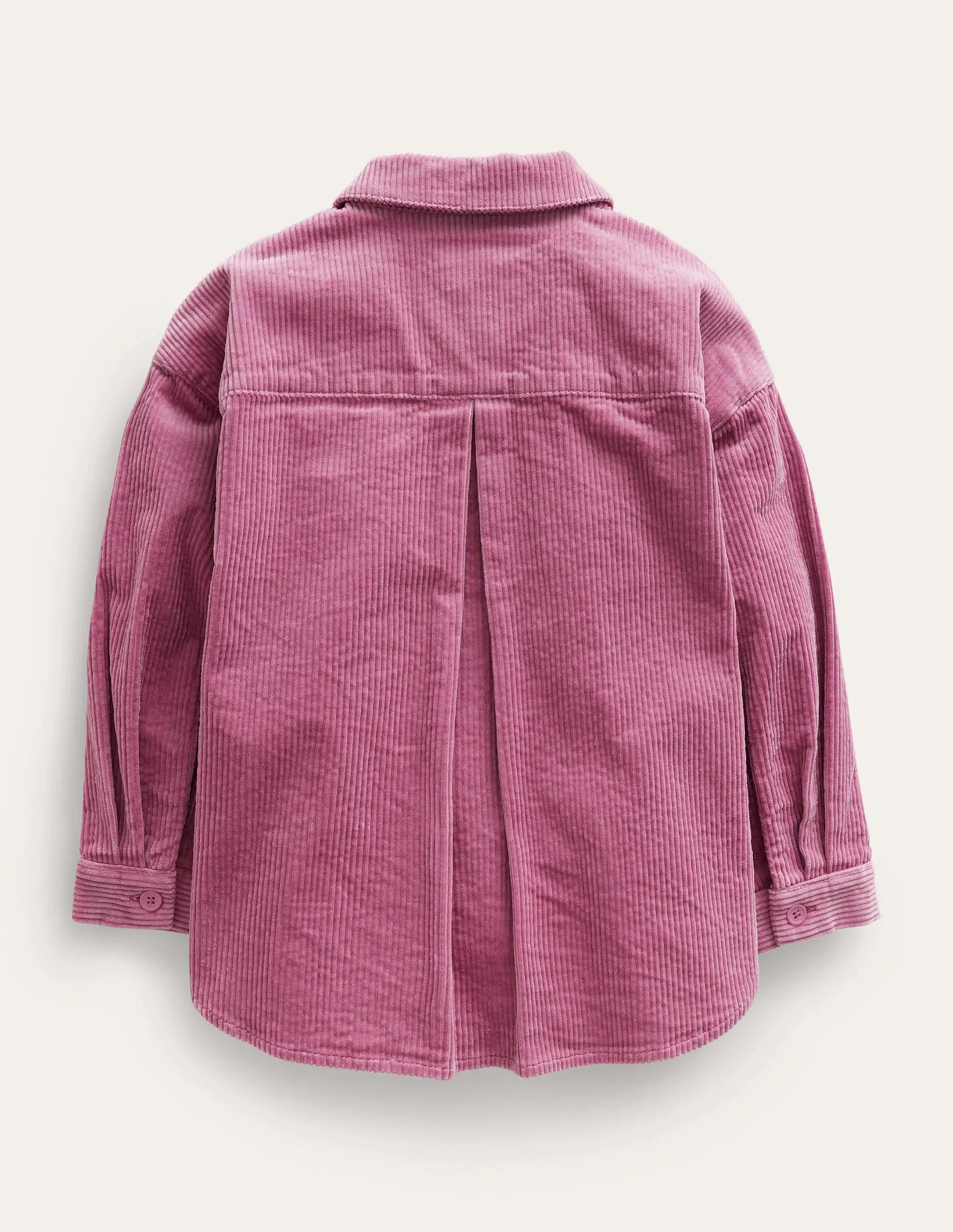 Relaxed Cord Shirt-Teacup Pink