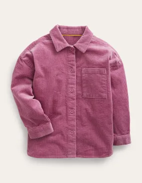 Relaxed Cord Shirt-Teacup Pink