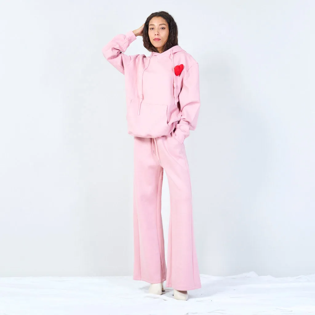 Relaxed wide-leg pants with drawstring wholesale