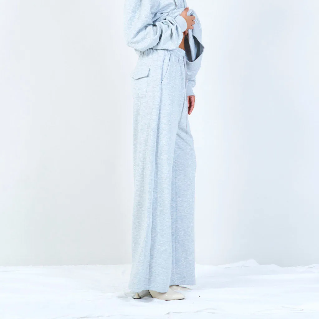 Relaxed wide-leg pants with drawstring wholesale