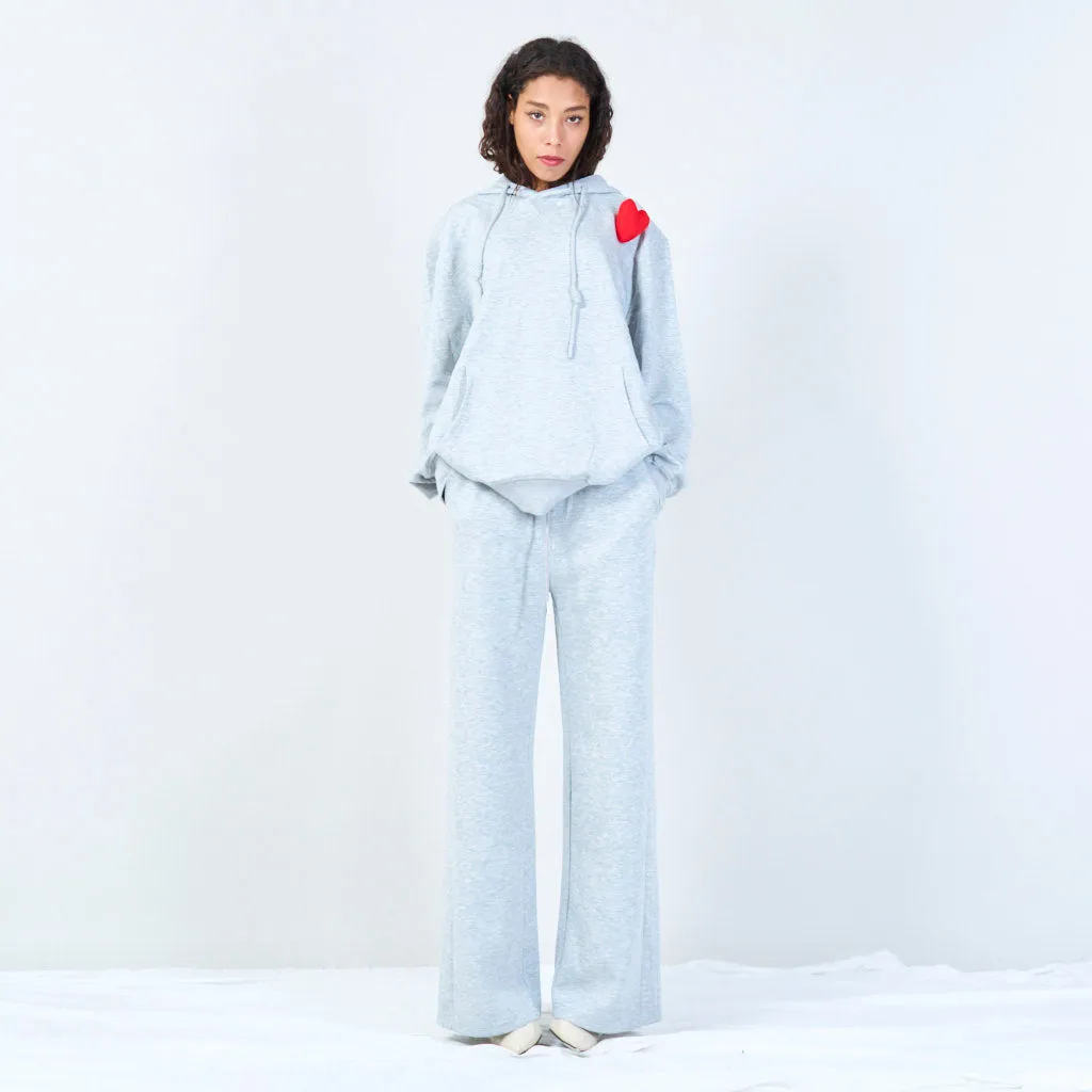 Relaxed wide-leg pants with drawstring wholesale