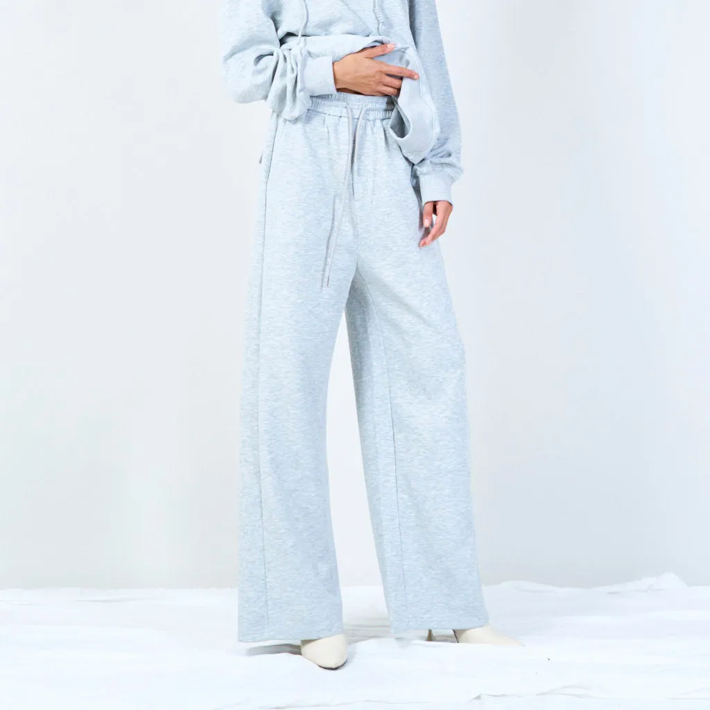 Relaxed wide-leg pants with drawstring wholesale