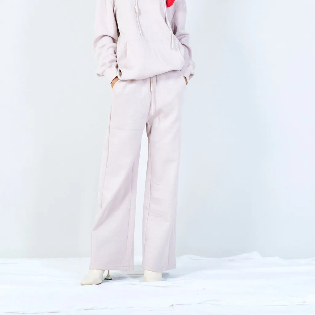 Relaxed wide-leg pants with drawstring wholesale
