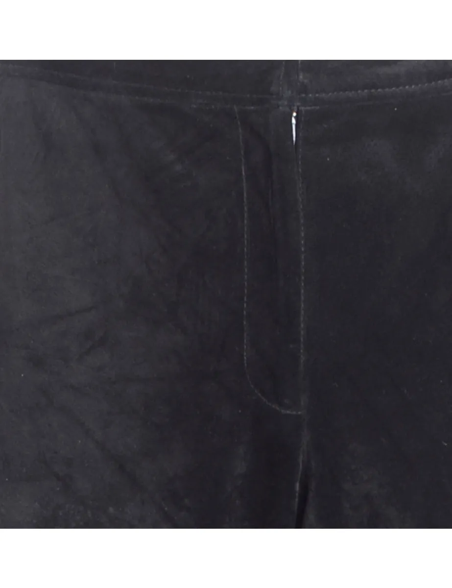 Reworked Suede Cali Bootcut Trousers - W32