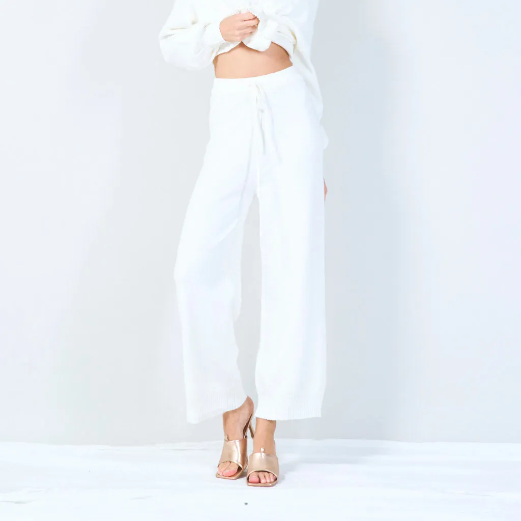 Ribbed high-neck knit set wholesale