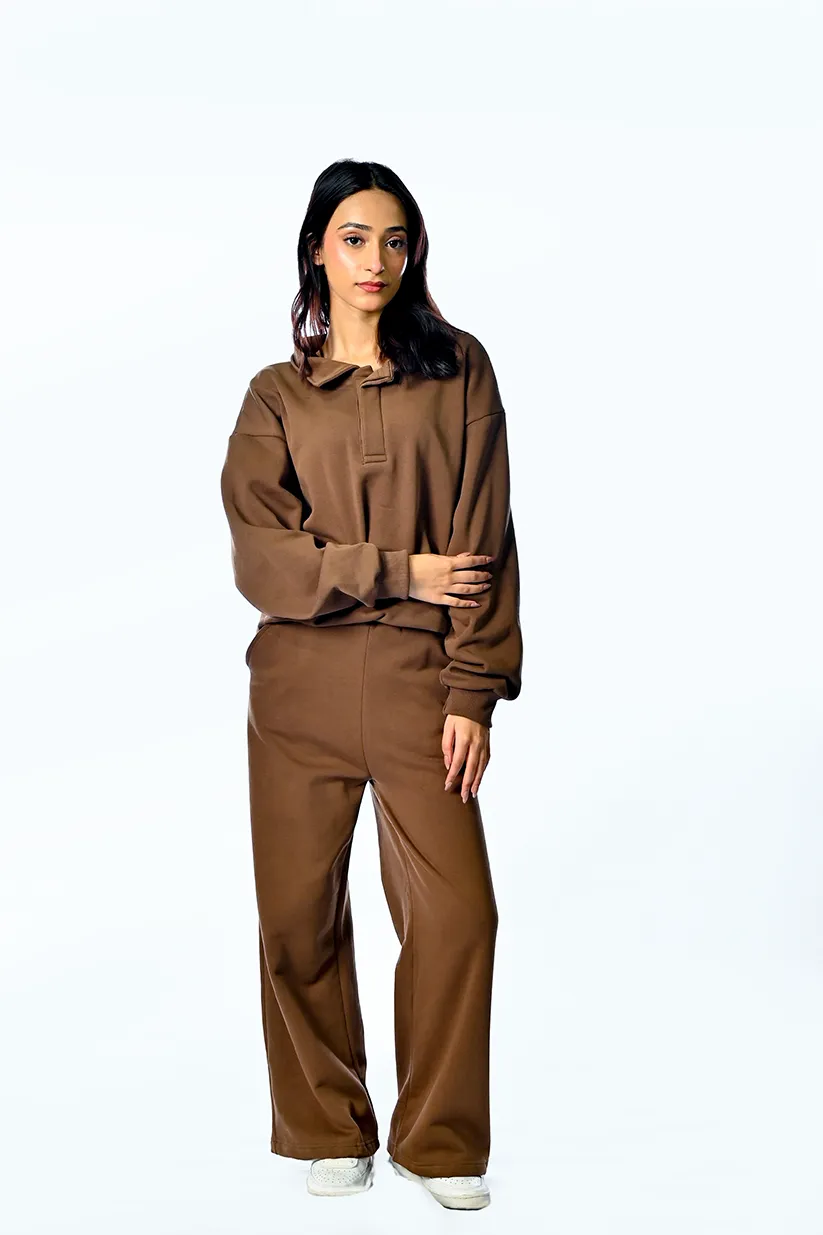 ROMAN COFFEE FLEECE  CO-ORD SET