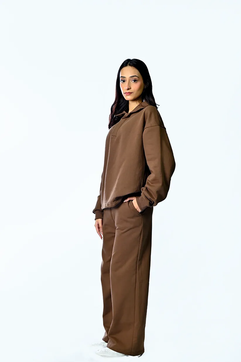 ROMAN COFFEE FLEECE  CO-ORD SET