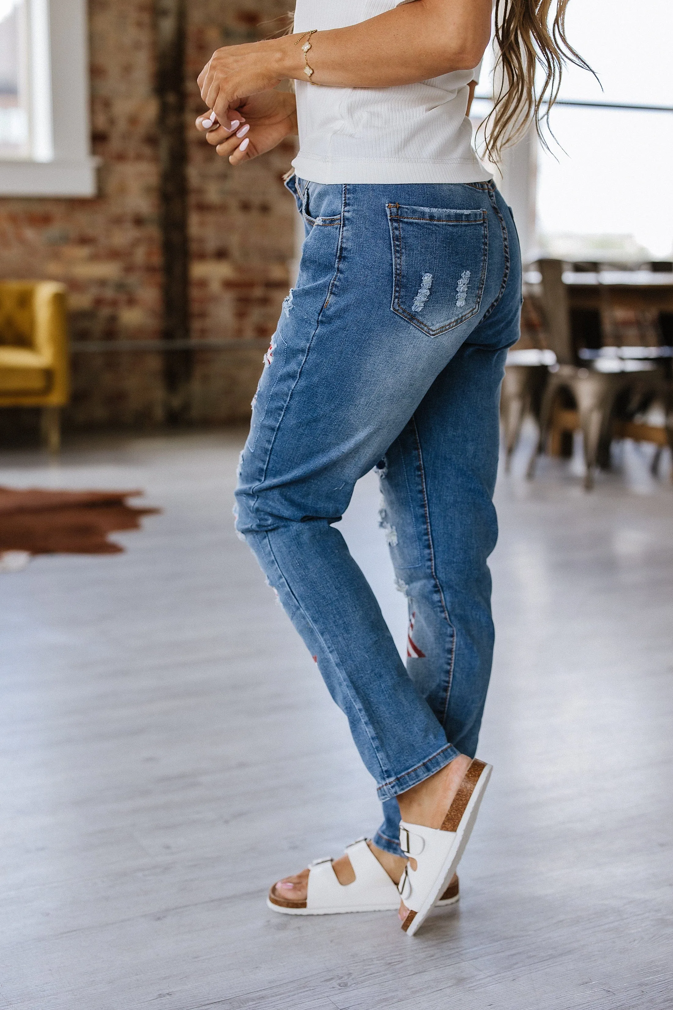 SALE - Star American Flag Ripped Jeans | S-XL