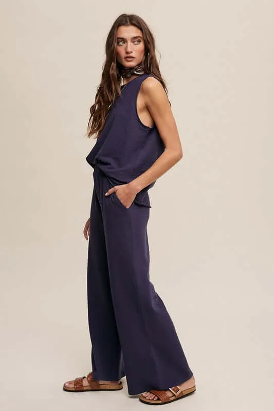 Soft Knit Tank and Sweat Pant Set